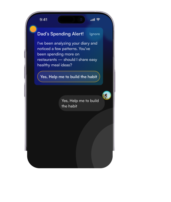 Dad Spending Message